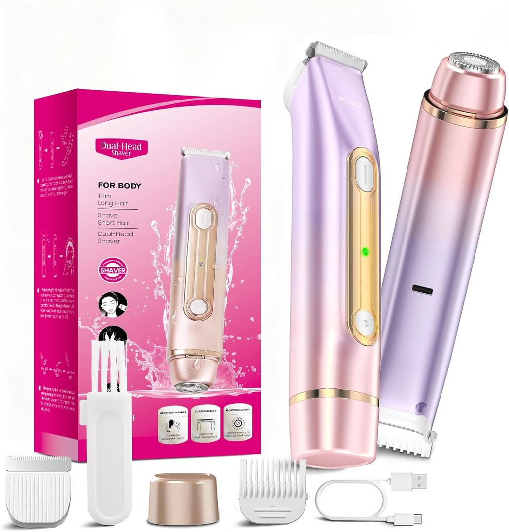 2-in-1 Electric Razor for Pubic Hair & Body