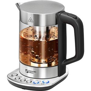 Magic Mill Pro Electric Kettle with tea Infuser and Temperature Control - Keep Warm Function, Rapid Boil, Automatic Safety Shut Off, BPA Free, No Plastic on Water, British Patent Technology,Large 1.7L