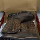 Wolverine Men's Rancher Steel Toe 10in Work Boot (9.5 X-Wide, Dk Brown/Rust)