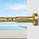 Tension Curtain Rod 41-146" Heavy Duty No Drilling Adjustable Golden, 1.26"