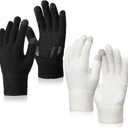 Berlune 2 Pairs Wool Knitted Skate Gloves Gel Padded Anti-Slip Ice Skating Gloves Winter Snow Warm Mitten for Women Men Outdoor Skating Cycling Driving Biking Running