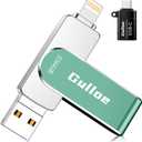 Gulloe 256GB USB Flash Drive Intended for iPhone iPad, Memory Stick Storage for Photos and Videos Backup, Compatible with iPhone iPad Android PC, Plug and Play, No Application Required (Light Green)