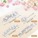 Janinka Rhinestone Hair Accessories for Wedding: Bridal Hair Pins, Crystal Bobby Pins, Silver Hairpin Barrettes, and Elegant Leaf Flower Accents for Women and Girls