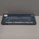 Cribbage Board Game Set 3 Tracks, Plusvivo Solid Oak Wood Cribbage Boards Unique with 9 Metal Pegs & 2 Storage Area, 15.5 X 4.9 X 1.2 in Travel Portable Cribbage Game Sets for Family (Brown)