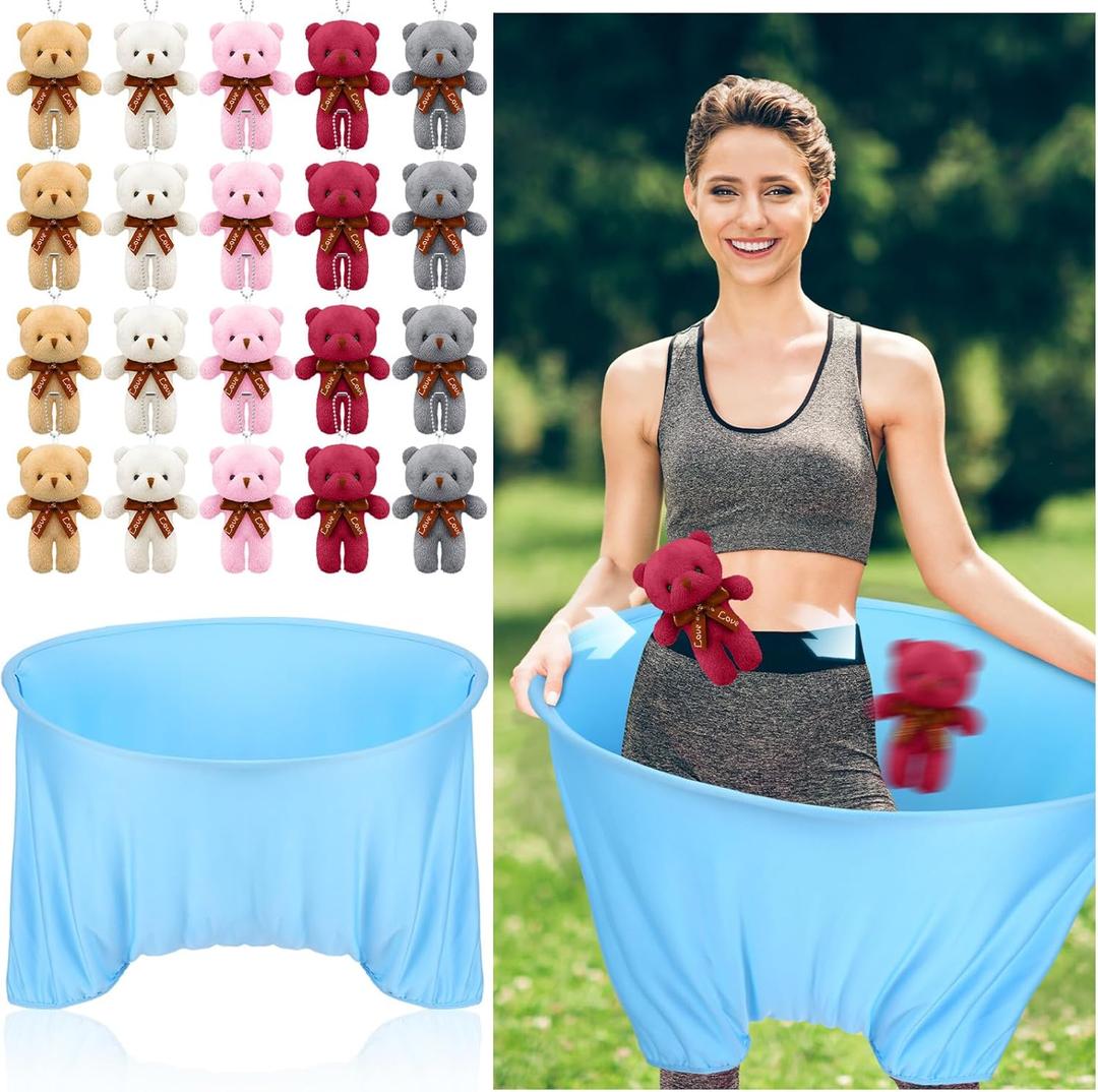 VioraWhite 22 Pcs Funny Baby Shower Diapers Games Activities Fun Bridal Shower Games How Many Plushies Can You Catch in Your Big Diaper Gender Reveal for Boys Girls Adults (Blue)