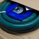 Discharge Hose Pump Kit Includes 2" x 65' Blue PVC Lay-Flat Backwash Hose & 2" x 20' Green PVC Suction Hose & Steel Round Hole Suction Strainer & Cam and Groove Adapter, for water/trash pump
