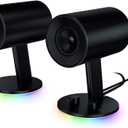 Razer Nommo Chroma: Custom Woven 3" Glass Fiber Drivers - Rear-Facing Bass Ports - Bass Knob w/Automatic Gain Control Chroma Enabled - Full Range 2.0 PC Gaming Speakers, Black