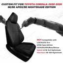 FREESOO for Toyota Corolla Seat Covers 2020-2026 SE/SE Apex Nightshade & 2023-2025 XSE & 2025 FX, Custom Car Seat Covers, Waterproof Seat Covers for Cars, Leather Seat Cover, Black Blue Full Set