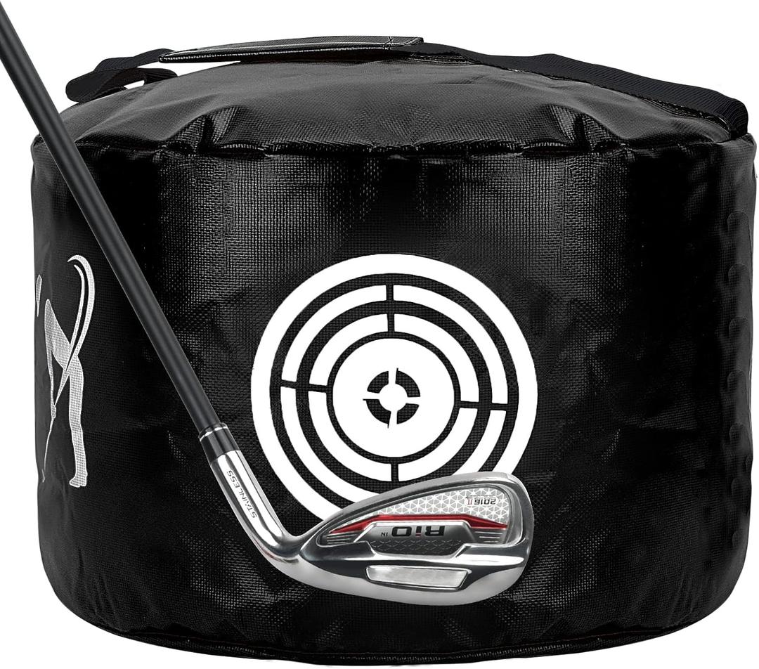 Golf Impact Bags, Golf Swing Trainer,Golf Gifts for Men, Durable Waterproof (BLACK)