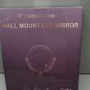 ZLOKLA 9" Wall Mounted Lighted Makeup Mirror,4000mAh Rechargeable Double Sided 1X/30X Magnifying Mirror with Light,Touch Dimmable,Extended Arm 360 Rotation Wall Mounted Makeup Mirror 3 Color Lights-N
