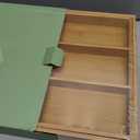 Purawood Kitchen Drawer Organizer with Knife Blocks - Utensil Drawer Organizer for Kitchen, Cutlery Tray & Silverware Organizer, 3-5 Slots - Bamboo Organizer for Utensils & Flatware (Natural)