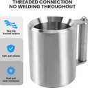 WITO Coffee Mug 22LB,400ML,Dumbbell 10KG,Stainless Steel Cups,Overweight Dumbbell Fitness Sports Water Cup,Gym Workout Coffee Enthusiast Gift,Prank Gift (22LB - 400ML), 13.5 Ounces