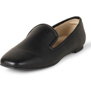 Black Faux Leather Amazon Essentials Loafers Size 9.5 Women