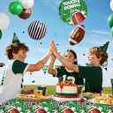 Football Birthday Party Decorations for Boys Girls - Premium Football Party Supplies Kit - Includes Banner, Tablecloth, Backdrop, Balloons, Cake Toppers, Tattoos