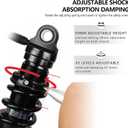 Upgraded Motorcycle Adjustable Remote Reservoir Rear Suspension Shocks Set Fits for Harley Davidson Touring Road Glide Road King Street Glide 2014-2025 Golden