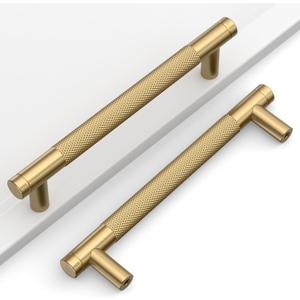 10 Pack 5"(128mm) Champagne Bronze Cabinet Pulls Kitchen Cabinet Handles Champagne Gold Drawer Pulls Cupboard Hardware for Cabinets CK0026