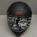 HAX Obsidian Dual Visor Full Face Motorcycle Helmet Large