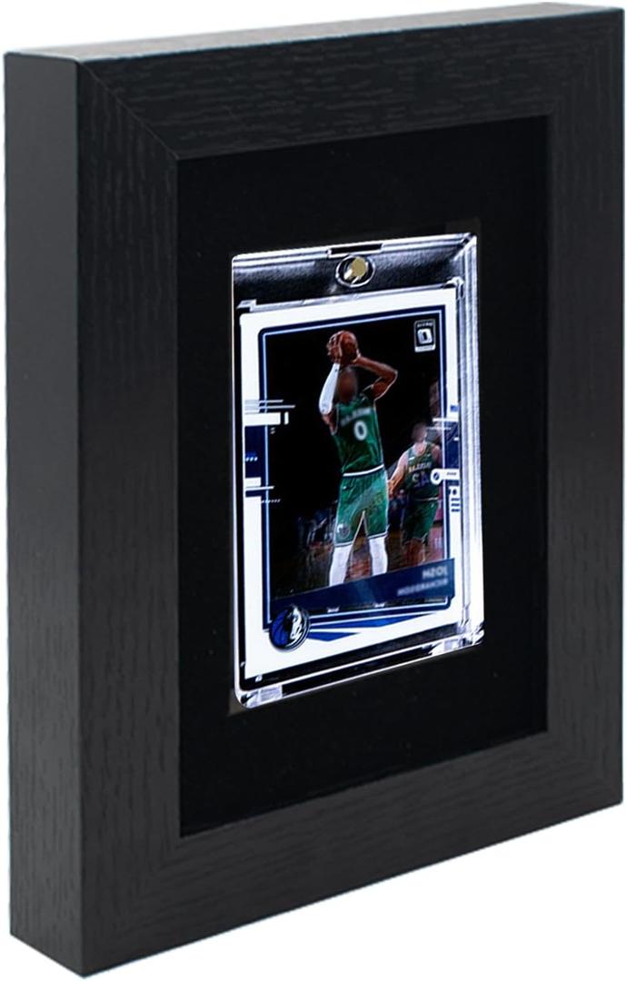 Sports Card Display Box with EVA Foam Protection, Vertical or Horizontal Wall Mounting Trading Card Storage Frame for Displaying Magnetic Card Sleeves, 1 Grid, Card Sleeve Not Included