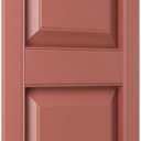 Ekena Millwork Lifetime Vinyl LP2S14X03500RD Standard Two Equal Panel Vinyls, Raised Panel Vinyl Shutters, w/Installation Shutter-Lok's & Matching Screws (Per Pair),14.75"W x 35"H, Burgundy Red