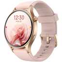 Fitpolo Smart Watch for Women,1.3" AMOLED Touchscreen Fitness Tracker, Make/Answer Calls, Heart Rate SpO2 Monitor, IP68 Waterproof, Sleep & Activity Tracking Smartwatch for Android Phones iPhone, Pink