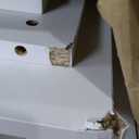 Ball & Cast Full Size Wooden Storage Daybed Frame, Modern Platform Bed with Drawers & Flip Headboard & Shelves, L Shaped Full Floor-Bed w/ Upholstered Headboard&Storage, No Box Spring Needed, White