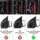RH W/BLIS Door Mirror 13Pins Compatible With 2021-2023 Ford F-150 Right Passenger Side Textured Cover Manual Folding W/Turn Signal Light & BLIS (Blind Spot Light) ML34 17683, ML34 17682, Standard