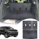 Cargo Liners Backrest Mat Compatible with Chevy Chevrolet Suburban & GMC Yukon XL Accessories 2021-2025 Rear Trunk Mat Rear Seat Back Cover Protector All Weather Anti-Slip Split Dog Liner