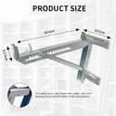 2Pack Heavy Duty Steel Ladder Jacks, Adjustable Two-Rung Short Body Scaffold Bracket for Painting Siding, Roofing & Window Repair, Fits Platforms Under 18 Inches Wide