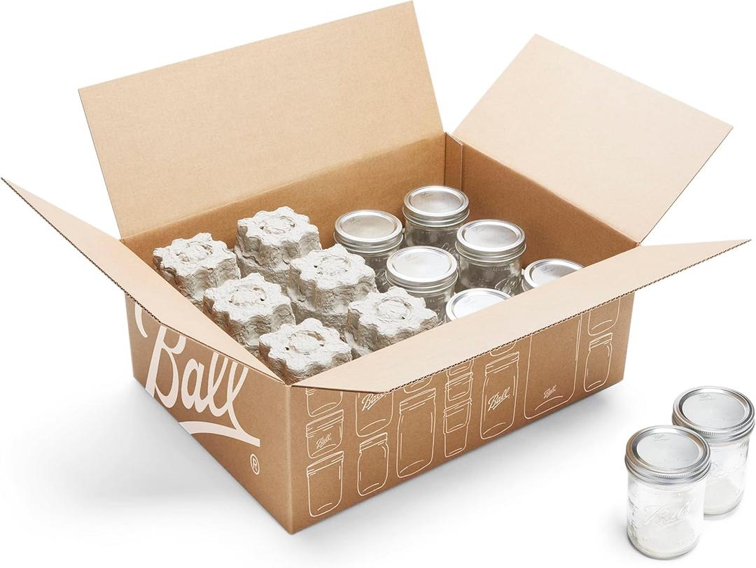 Ball Wide Mouth Pint Canning Jars, 12 Pack, Clear