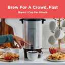 BLACK+DECKER 40 Cup Coffee Urn, Fast Brewing, Aluminum, Keep Warm Function, Heat Resistant Handles, Indicator Light