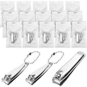 45 Pcs Nail Clipper Set Stainless Steel Fingernail and Toenail Clippers Individually Wrapped Nail Cutters Bulk, Large and Small