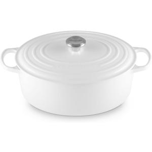 Le Creuset Enameled Cast Iron Signature Oval Dutch Oven, 8 qt., White