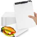 200 Pack Sandwich Wrappers, 10 Inch Aluminum Insulated Hot Dog Wrap Pouch, 4lb Foil Hamburgers Bags for Breakfast, Lunch, Food Truck, Burritos, BBQ, Fast Food, Serving, Grease Resistance | Foldable