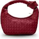 Woven Purse - Woven bags for women - Small Hobo Bags (Burgundy)