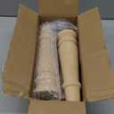 Unfinished Furniture Legs 8 inches Set of 4 Turned Wood Replacement Legs for Dresser Ottoman Chair Bench Solid Round Mid Century Screw in Pre-drilled M8 Bolt