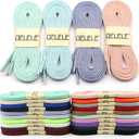 DELELE Flat Shoe Laces for Sneakers: 6/25 inch Narrow Athletic Shoelaces 2 Pair (12 Fruit Green)