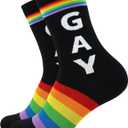 Holiday Crew Socks Seasonal Funny Knitted Sock Soft Warm Medium Stockings Gifts for Women and Men (Black)