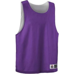 Alleson Athletic Women's Lacrosse Reversible Pinnie (Large-X-Large, Purple/White)