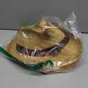 Western Outback Cowboy Hat Men's Women's Style Straw Felt Canvas, Beige Blue Stone W/Red Strap, One size