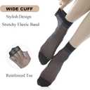 Aimery 10 Pairs Summer Women's Ankle Sheer Nylon Socks - Thin Soft, Reinforced Toe & Stylish Transparent Hosiery sheer socks