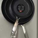 OXO Enhanced, 8" 10" and 12" 3 Piece Frying Pan Skillet Set, Healthy Ceramic Nonstick, PFAS-Free, Stainless Steel Handle, Dishwasher Safe, Oven Safe, Black