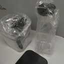 POLRAI Laundry Pod Containers and Dryer Sheet Holder and Laundry Detergent Dispenser Clear Laundry Room Organization and Storage with Wooden Lids Labels and spoon （2+1+1 Pack）