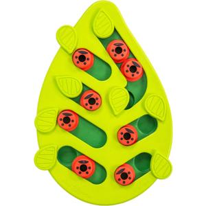 Catstages by Nina Ottosson Buggin Out Puzzle & Play  Interactive Treat Puzzle Feeder for Cats, 16 Hidden Treat Compartments Slow Feeder, Durable & Easy-Clean, 13 Inches, Green