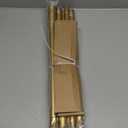 Gold Double Curtain Rod, 36 to 72 Inch Dual Curtain Rods with Aluminium Modern End Cap Finials, 1 Inch Adjustable Heavy Duty Window Treatment Rods, Telescopic Metal Double Drapery Pole Set