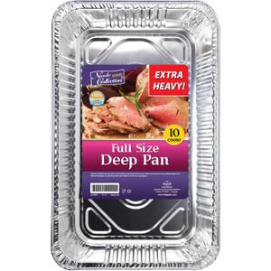 Aluminum Pans Full Size, Large Disposable Roasting & Baking Pan, 21"x13" Deep Foil Pans (10 Pack) Extra Heavy Duty Chafing Trays for Hotels, Restaurants, Caterers, Steam Table, Buffets & Bakeware