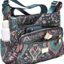 Pealwel Women Shoulder Handbag Roomy Multiple Pockets Bag Ladies Crossbody Purse Tote Top Handle Satchel