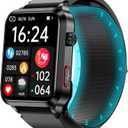 Blood Pressure Smart Watch with Air Bag Air Cuff, 1.92" lPS Color Screen, 24/7 Heart Rate Blood Oxygen Body Temperature Sleep Respiration Rate Health Monitor Activity Tracker Familiy Data Sharing.