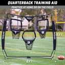 GoSports Football Throwing Net - 8 x 8 ft or 6 x 6 ft Nets - Choose Black or Red