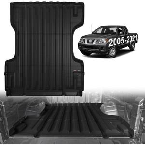 TripleAliners Truck Bed Mat Compatible with 2005-2021 Nissan Frontier Accessories 6FT Bed Vehicle Perfectly Flush All Weather Protection TPE Heavy Duty Pickup Cargo Mat