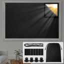 HOMEIDEAS 100% Travel Blackout Curtains, Portable No-Drill Blinds with Stickers & Suction Cups, Blackout Window Cover Light Blocking Shades for Bedroom, Baby Nursery, Dorm, RV, 50" W × 78" L